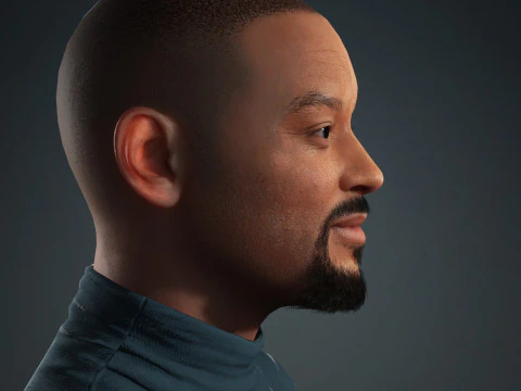 Will smith low-poly Low-poly 3D Model