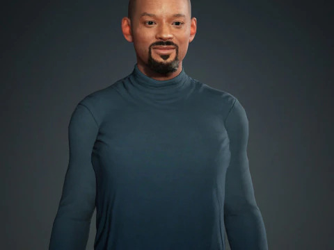 Will smith low-poly Low-poly 3D Model