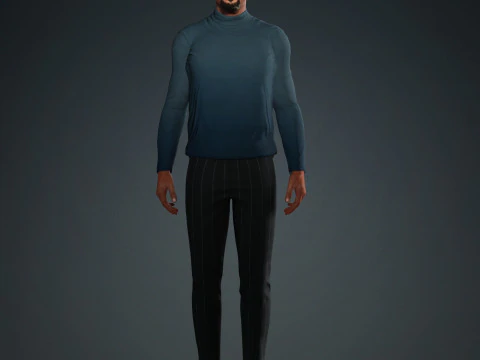 Will smith low-poly Low-poly 3D Model