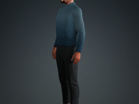 Will smith low-poly Low-poly Modello 3D