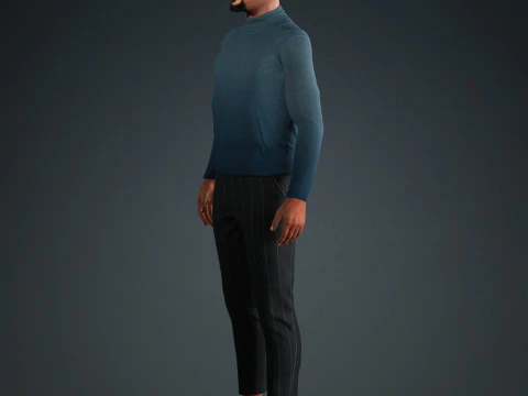 Will smith low-poly Low-poly 3D Model