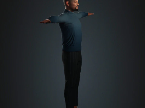 Will smith low-poly Low-poly 3D Model