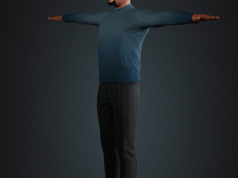 Will smith low-poly Low-poly Modello 3D