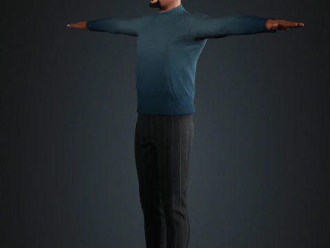 Will smith low-poly Low-poly 3D Model