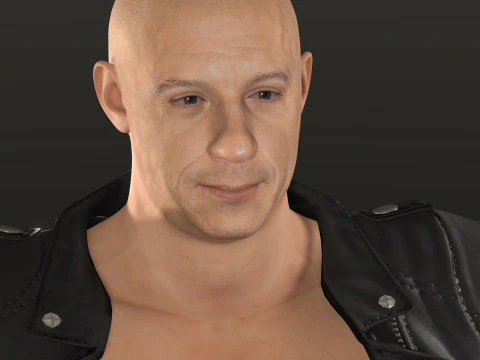Vin Diesel Low poly - Hyper Realistic 3D Model
