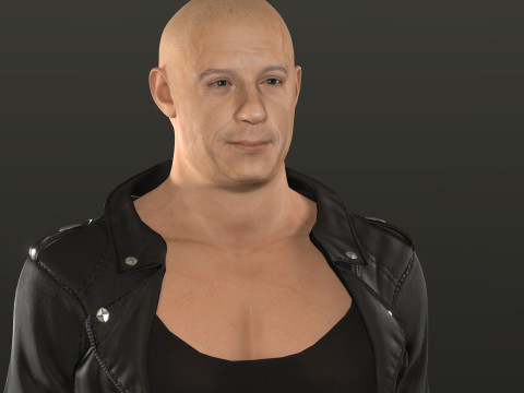Vin Diesel Low poly - Hyper Realistic 3D Model