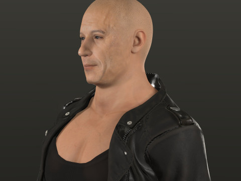 Vin Diesel Low poly - Hyper Realistic 3D Model