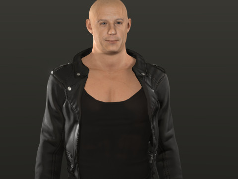 Vin Diesel Low poly - Hyper Realistic 3D Model