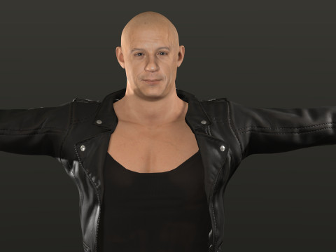 Vin Diesel Low poly - Hyper Realistic 3D Model