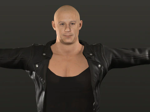 Vin Diesel Low poly - Hyper Realistic 3D Model