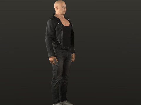 Vin Diesel Low poly - Hyper Realistic 3D Model