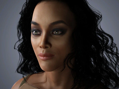 Tyra Banks Character Low-poly 3D Model