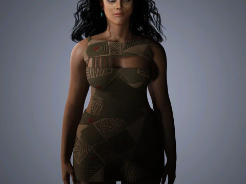 Tyra Banks Character Low-poly 3D Model