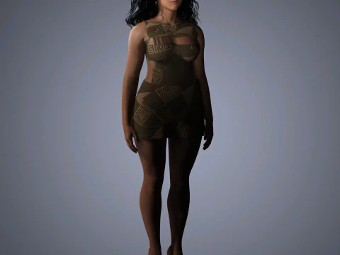Tyra Banks Character Low-poly 3D Model