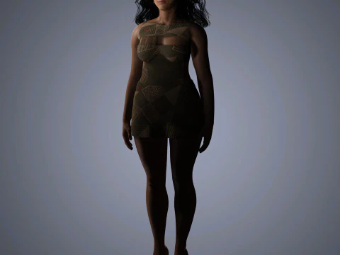 Tyra Banks Character Low-poly 3D Model