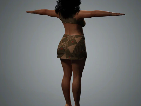 Tyra Banks Character Low-poly 3D Model