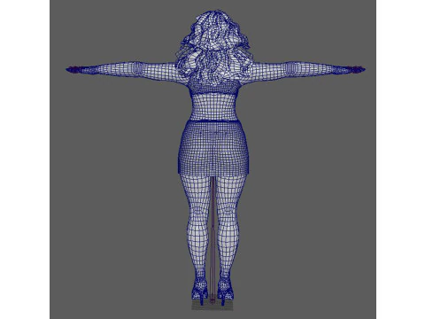 Tyra Banks Character Low-poly 3D Model