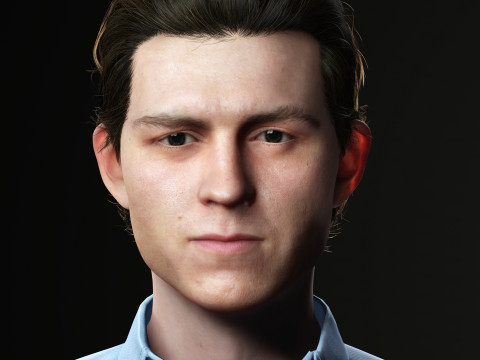 Tom Holland Character Low-poly Model 3D