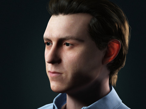 Tom Holland Character Low-poly 3Dモデル