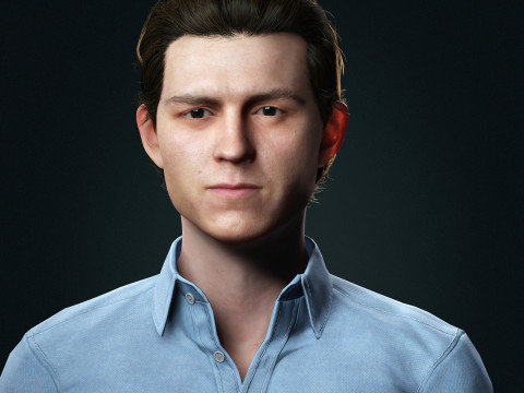 Tom Holland Character Low-poly 3Dモデル
