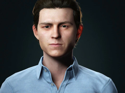 Tom Holland Character Low-poly 3D Model