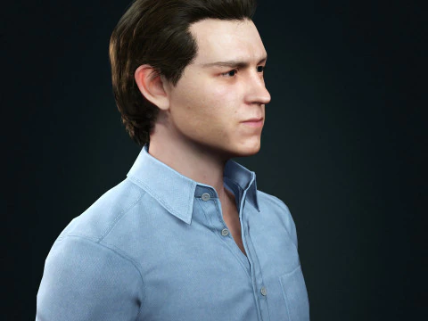 Tom Holland Character Low-poly 3D Model