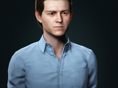 Tom Holland Character Low-poly 3Dモデル
