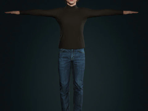 Timothee-Chalamet low-poly 3D Model