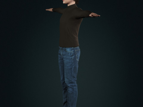 Timothee-Chalamet low-poly 3D 모델