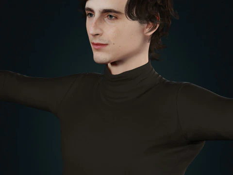 Timothee-Chalamet low-poly 3D Model