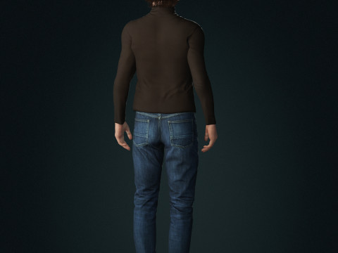 Timothee-Chalamet low-poly 3D 모델