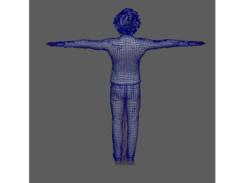 Timothee-Chalamet low-poly 3D 모델