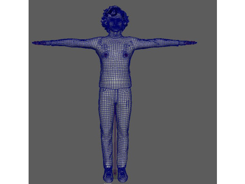 Timothee-Chalamet low-poly 3D 모델
