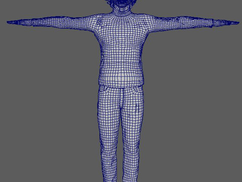 Timothee-Chalamet low-poly 3D 모델