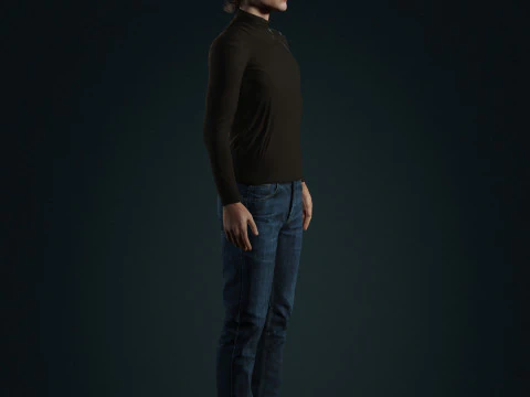Timothee-Chalamet low-poly 3D Model