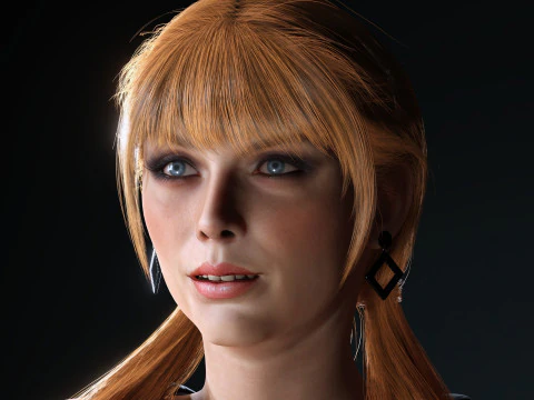 Taylor Swift Low-poly 3D Model