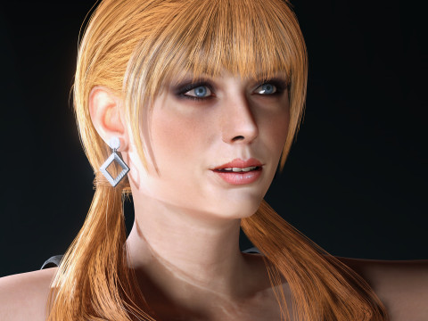 Taylor Swift Low-poly Model 3D