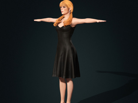 Taylor Swift Low-poly Model 3D