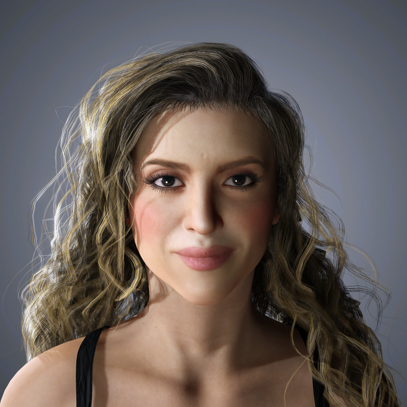 Shakira Character Low-poly 3D Modell .c4d .max .obj .3ds .fbx .stl .blend