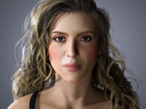 Shakira Character Low-poly 3D Modell