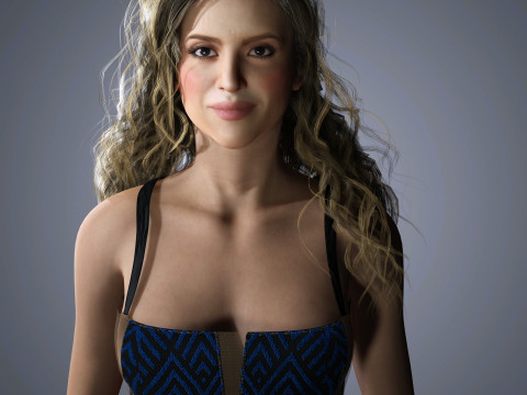Shakira Character Low-poly 3D Modell