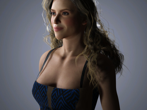 Shakira Character Low-poly 3D Modell