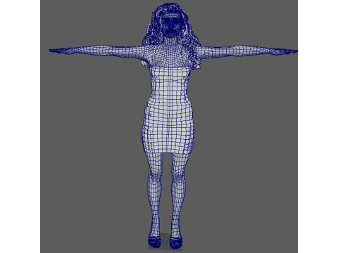 Shakira Character Low-poly 3D Modell