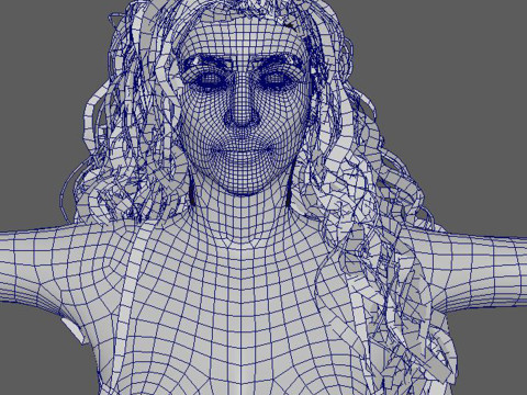 Shakira Character Low-poly 3D Modell