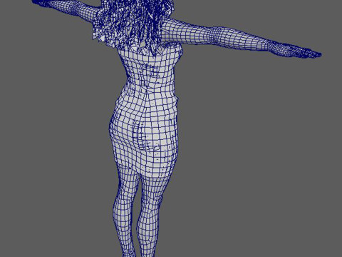 Shakira Character Low-poly 3D Modell