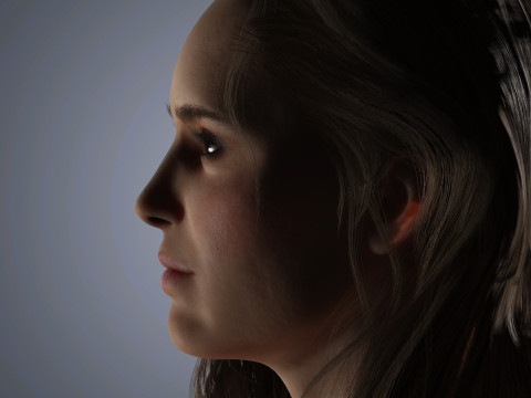 Natalie Portman Character Low-poly Modèle 3D