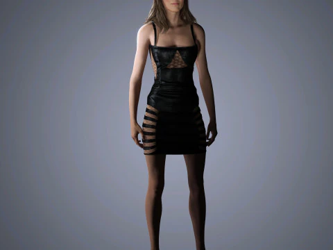 Natalie Portman Character Low-poly 3D Model