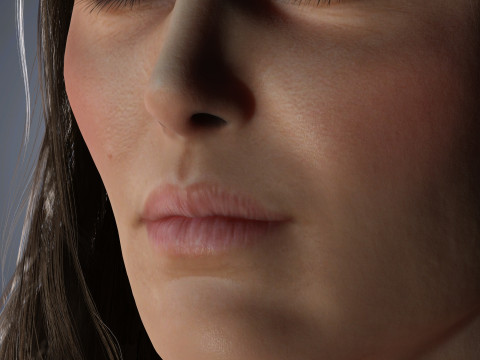 Natalie Portman Character Low-poly Modèle 3D