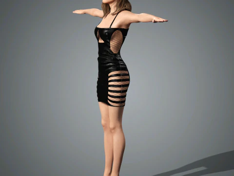 Natalie Portman Character Low-poly 3D Model