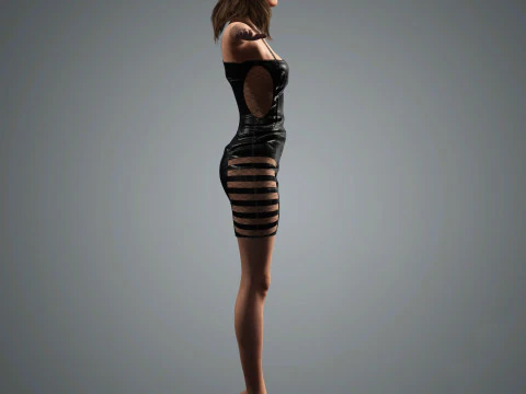 Natalie Portman Character Low-poly 3D Model